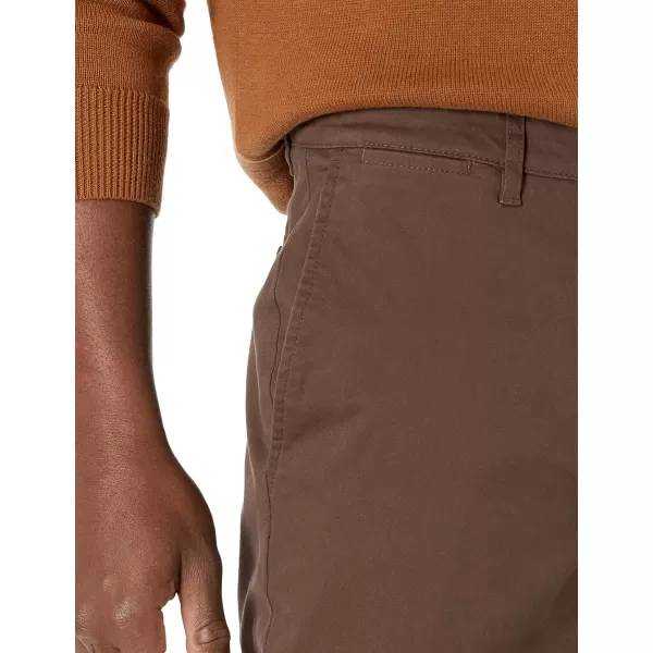 Amazon Essentials Mens SkinnyFit Washed Comfort Stretch Chino Pant Previously GoodthreadsBrown