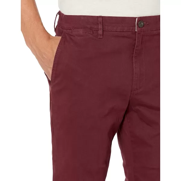 Amazon Essentials Mens SkinnyFit Washed Comfort Stretch Chino Pant Previously GoodthreadsBurgundy