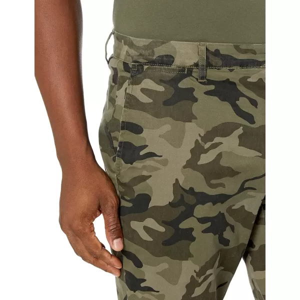 Amazon Essentials Mens SkinnyFit Washed Comfort Stretch Chino Pant Previously GoodthreadsGreen Camo