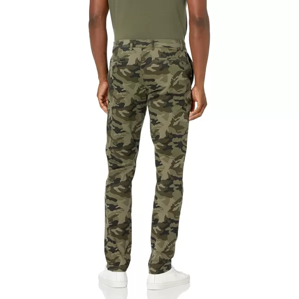 Amazon Essentials Mens SkinnyFit Washed Comfort Stretch Chino Pant Previously GoodthreadsGreen Camo