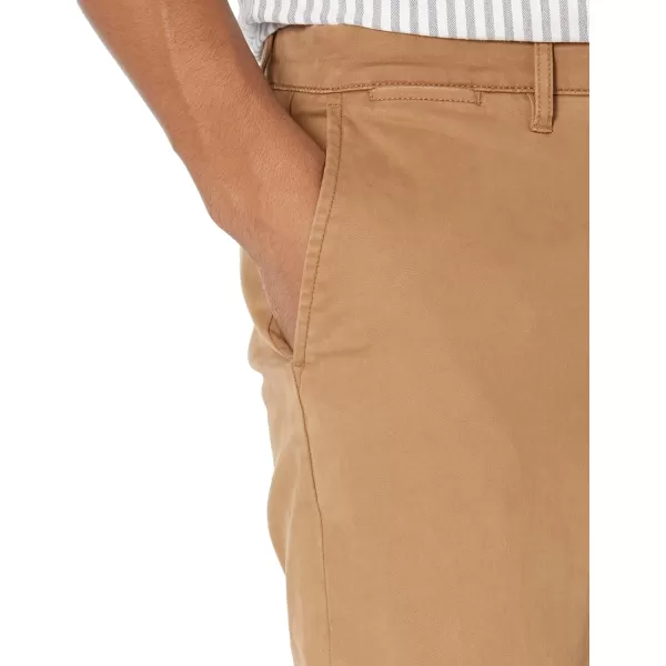 Amazon Essentials Mens SkinnyFit Washed Comfort Stretch Chino Pant Previously GoodthreadsKhaki Brown