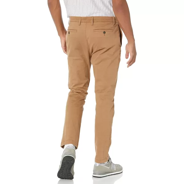 Amazon Essentials Mens SkinnyFit Washed Comfort Stretch Chino Pant Previously GoodthreadsKhaki Brown