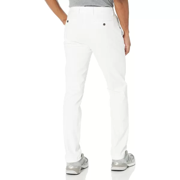 Amazon Essentials Mens SkinnyFit Washed Comfort Stretch Chino Pant Previously GoodthreadsWhite