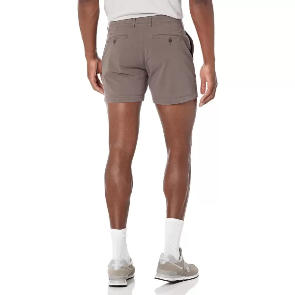 Amazon Essentials Mens SlimFit 5 FlatFront Comfort Stretch Chino Short Previously GoodthreadsGrey