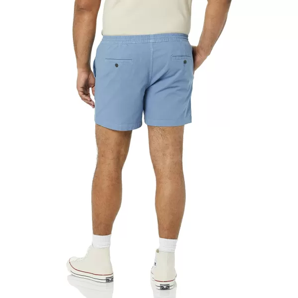 Amazon Essentials Mens SlimFit 5 Pullon Comfort Stretch Canvas Short Previously GoodthreadsLight Blue