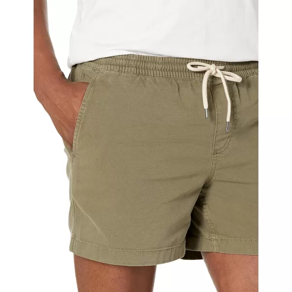 Amazon Essentials Mens SlimFit 5 Pullon Comfort Stretch Canvas Short Previously GoodthreadsOlive