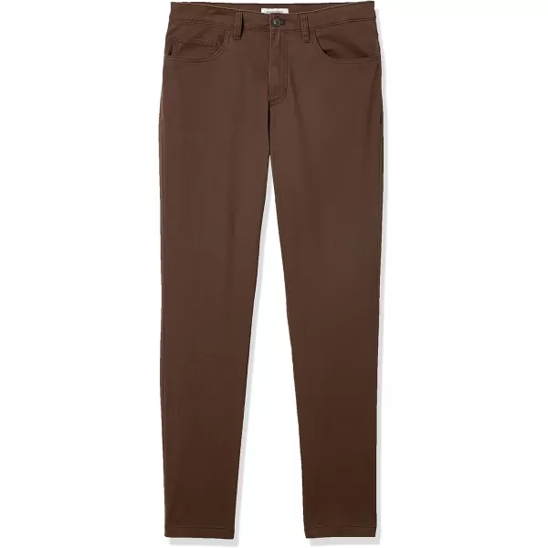 Amazon Essentials Mens SlimFit 5Pocket Comfort Stretch Chino Pant Previously GoodthreadsBrown