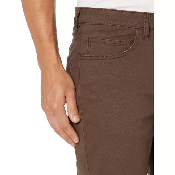 Amazon Essentials Mens SlimFit 5Pocket Comfort Stretch Chino Pant Previously GoodthreadsBrown