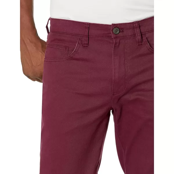 Amazon Essentials Mens SlimFit 5Pocket Comfort Stretch Chino Pant Previously GoodthreadsBurgundy