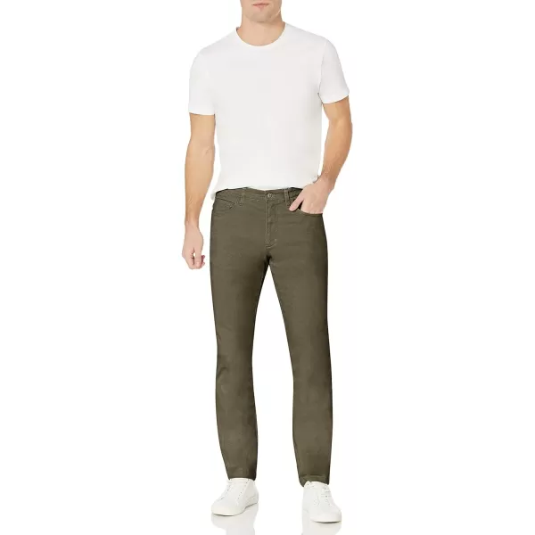 Amazon Essentials Mens SlimFit 5Pocket Comfort Stretch Chino Pant Previously GoodthreadsOlive