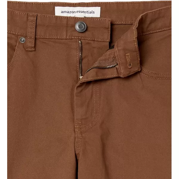 Amazon Essentials Mens SlimFit 5Pocket Stretch Twill PantBrown