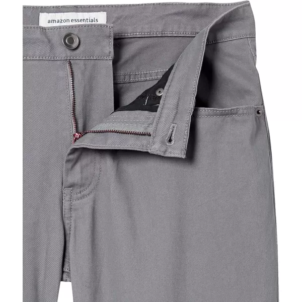 Amazon Essentials Mens SlimFit 5Pocket Stretch Twill PantDark Grey