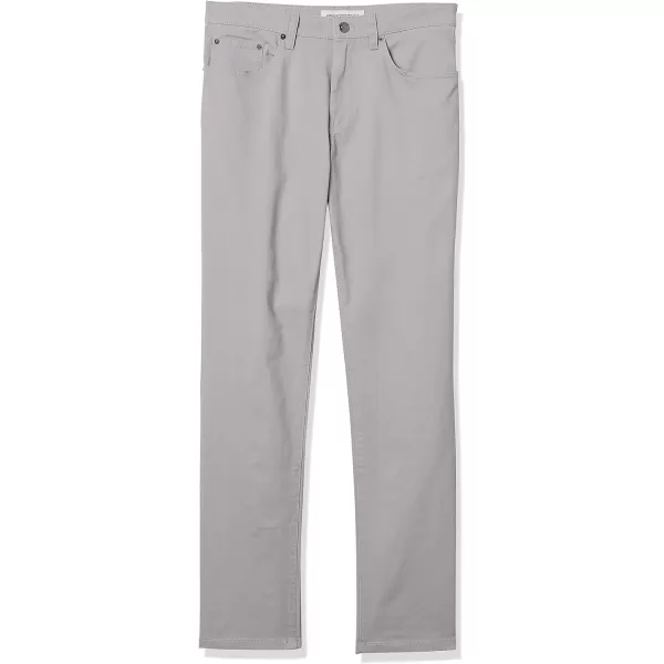 Amazon Essentials Mens SlimFit 5Pocket Stretch Twill PantLight Grey