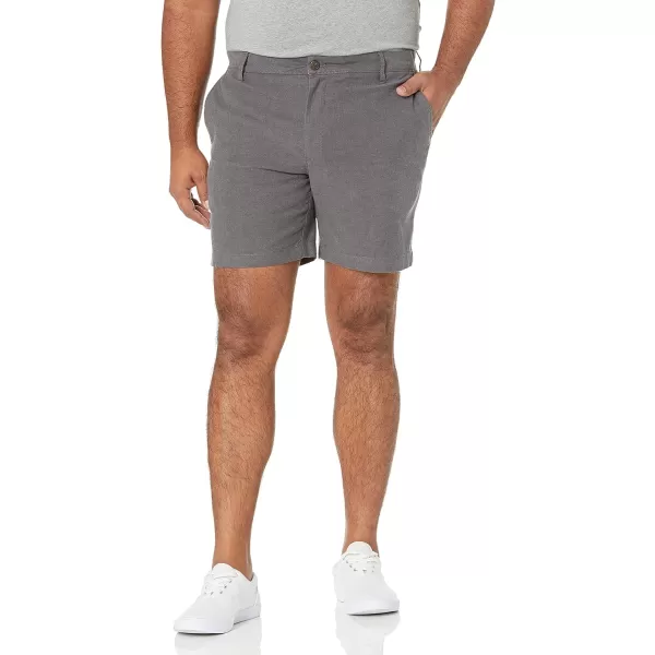 Amazon Essentials Mens SlimFit 7 Lightweight Comfort Stretch Oxford Short Previously GoodthreadsGrey