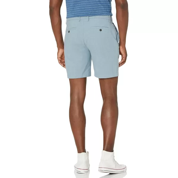 Amazon Essentials Mens SlimFit 7 Lightweight Comfort Stretch Oxford Short Previously GoodthreadsPale Blue