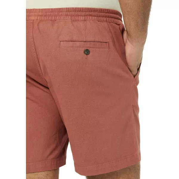 Amazon Essentials Mens SlimFit 7 Pullon Comfort Stretch Canvas Short Previously GoodthreadsClay