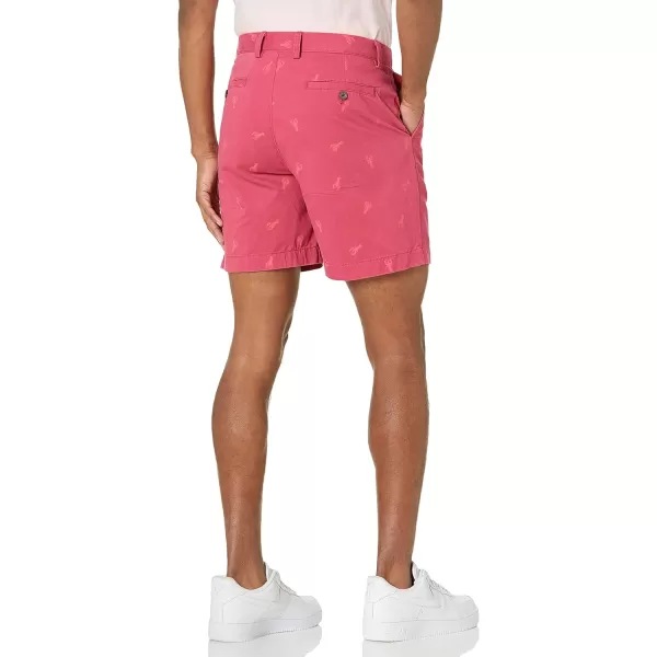 Amazon Essentials Mens SlimFit 7 ShortWashed Red Lobster