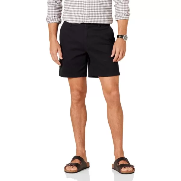 Amazon Essentials Mens SlimFit 7 Stretch Chino ShortBlack