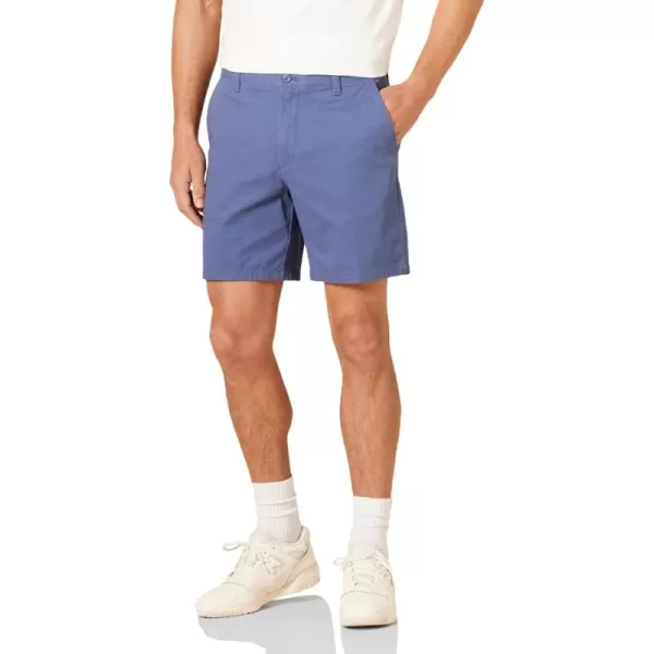 Amazon Essentials Mens SlimFit 7 Stretch Chino ShortDark Blue