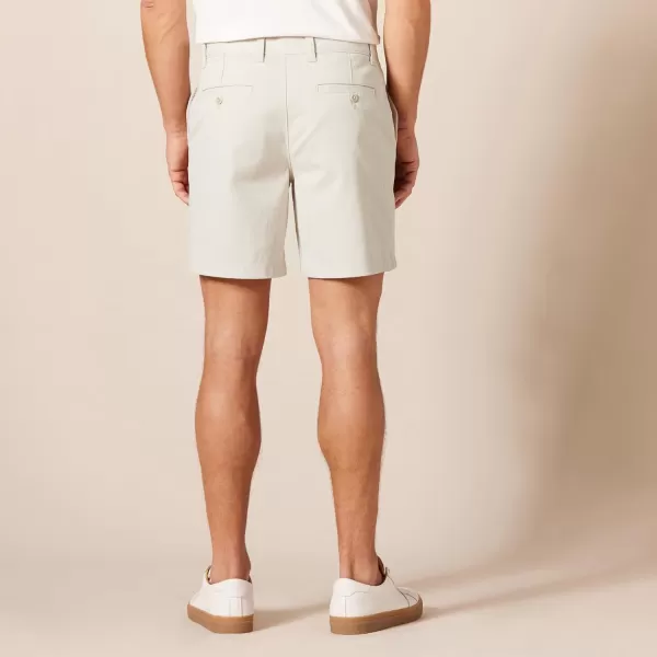 Amazon Essentials Mens SlimFit 7 Stretch Chino ShortStone