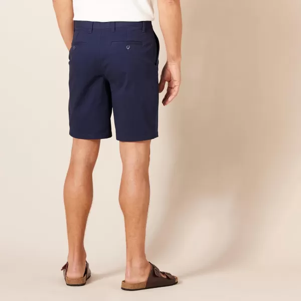 Amazon Essentials Mens SlimFit 9 Stretch Chino ShortNavy