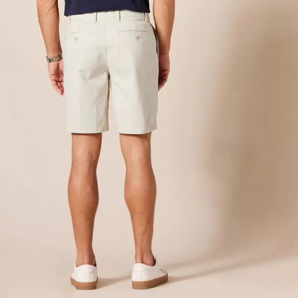 Amazon Essentials Mens SlimFit 9 Stretch Chino ShortStone