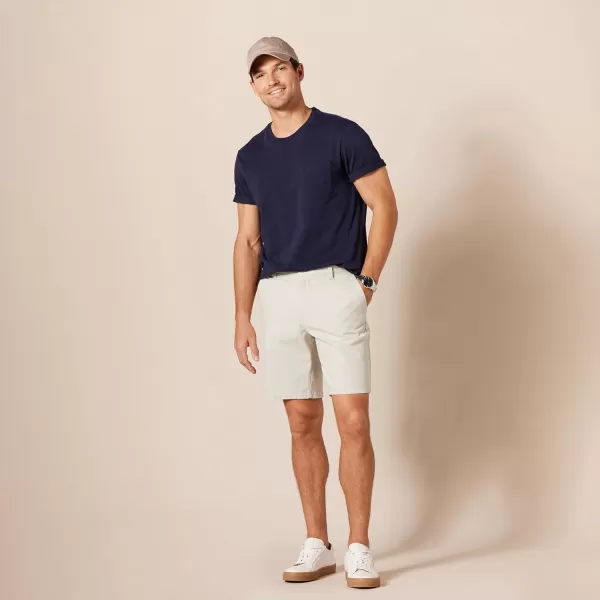 Amazon Essentials Mens SlimFit 9 Stretch Chino ShortStone