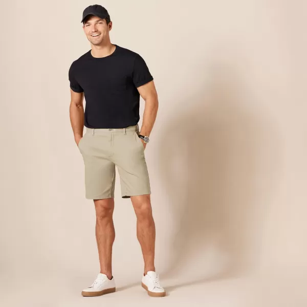 Amazon Essentials Mens SlimFit 9 Stretch Chino ShortTan