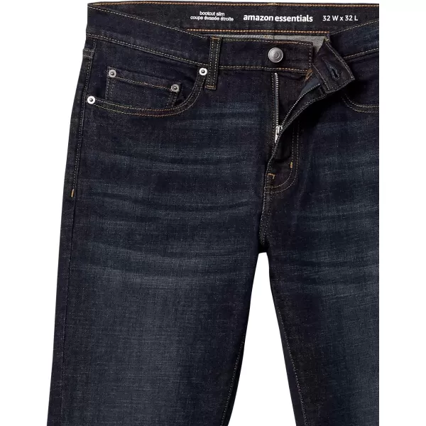 Amazon Essentials Mens SlimFit Bootcut JeanDark Denim