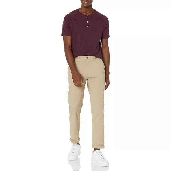 Amazon Essentials Mens SlimFit Casual Stretch Khaki PantKhaki Brown