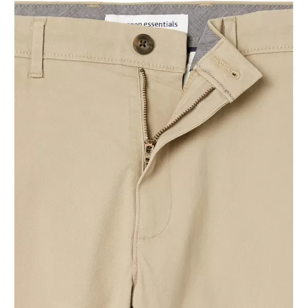 Amazon Essentials Mens SlimFit Casual Stretch Khaki PantKhaki Brown