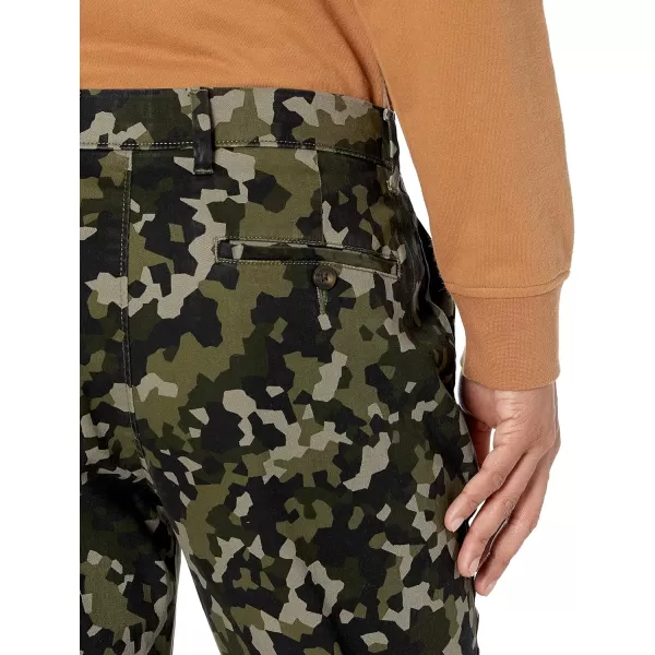 Amazon Essentials Mens SlimFit Casual Stretch Khaki PantOlive Geo Camo