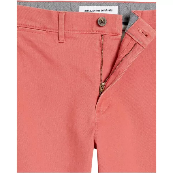 Amazon Essentials Mens SlimFit Casual Stretch Khaki PantWashed Red