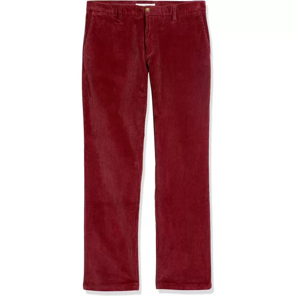 Amazon Essentials Mens SlimFit Corduroy Chino PantBurgundy