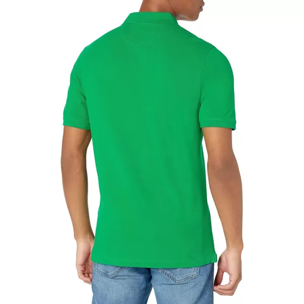 Amazon Essentials Mens SlimFit Cotton Pique Polo ShirtGreen