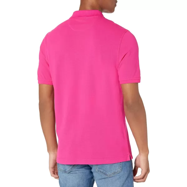 Amazon Essentials Mens SlimFit Cotton Pique Polo ShirtHot Pink