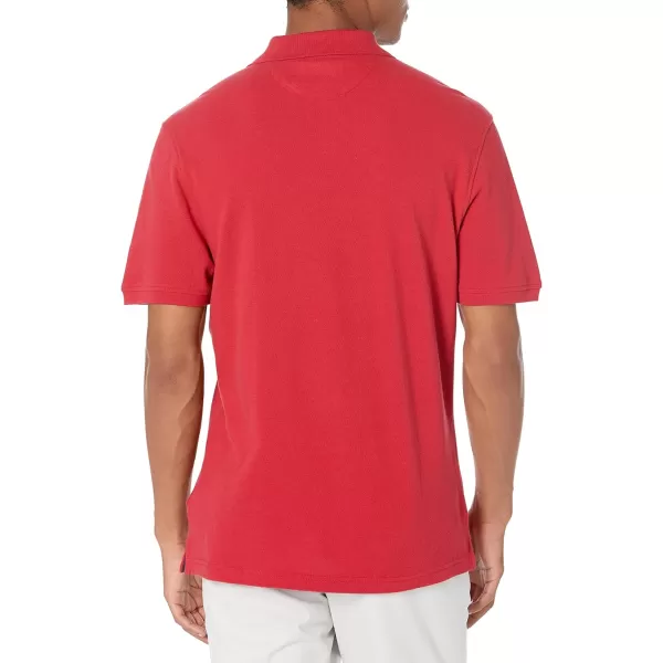 Amazon Essentials Mens SlimFit Cotton Pique Polo ShirtRed