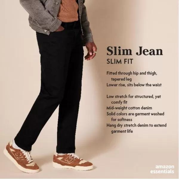 Amazon Essentials Mens SlimFit JeansDark Indigo