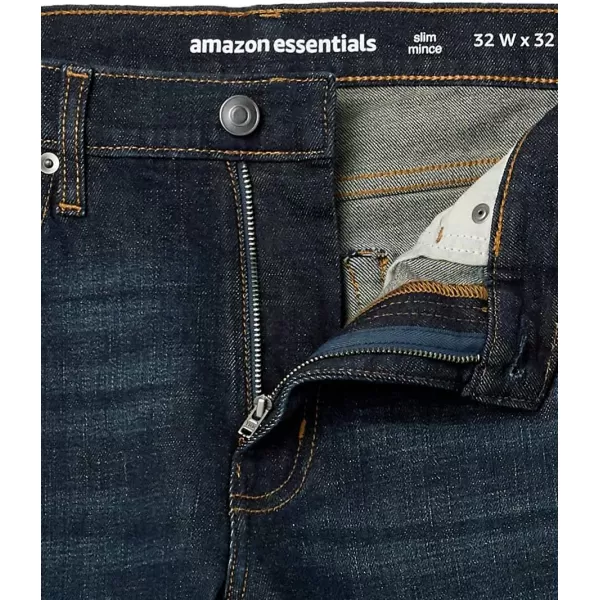 Amazon Essentials Mens SlimFit JeansDark Indigo