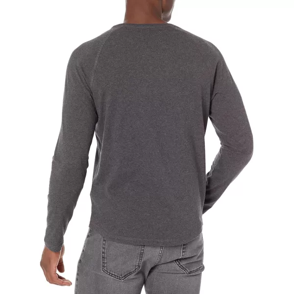 Amazon Essentials Mens SlimFit LongSleeve Henley ShirtCharcoal Heather