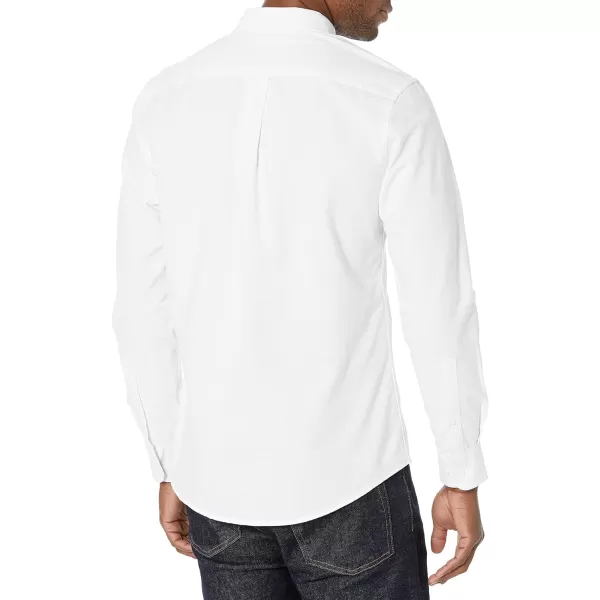 Amazon Essentials Mens SlimFit LongSleeve Oxford ShirtWhite