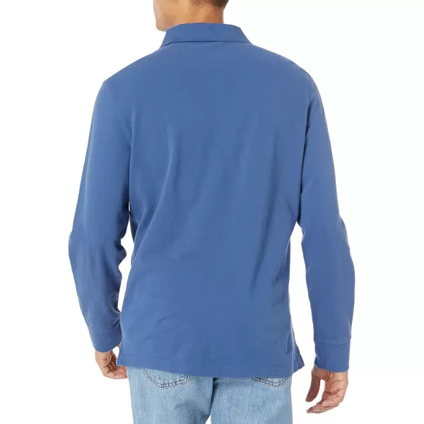 Amazon Essentials Mens SlimFit LongSleeve Pique PoloBlue