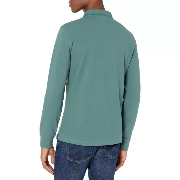 Amazon Essentials Mens SlimFit LongSleeve Pique PoloSage Green