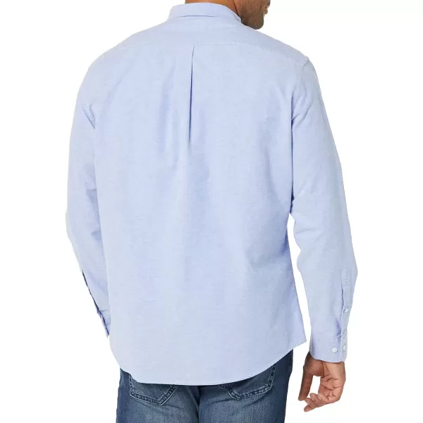 Amazon Essentials Mens SlimFit LongSleeve Pocket Oxford ShirtBlue