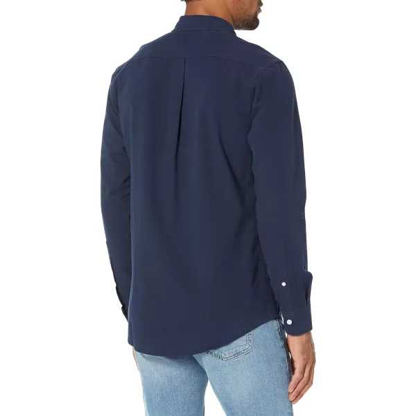 Amazon Essentials Mens SlimFit LongSleeve Pocket Oxford ShirtNavy