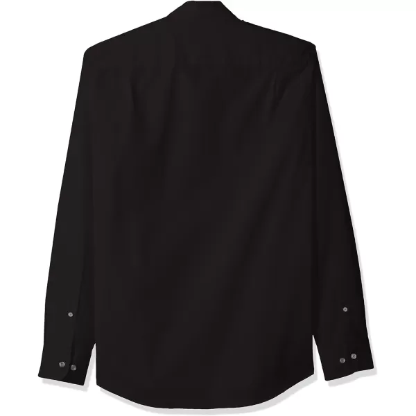 Amazon Essentials Mens SlimFit LongSleeve Poplin ShirtBlack