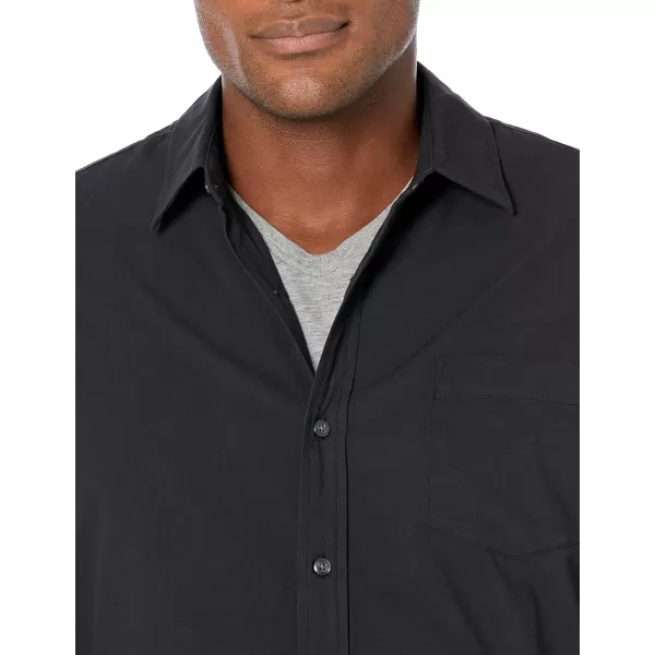 Amazon Essentials Mens SlimFit LongSleeve Poplin ShirtBlack