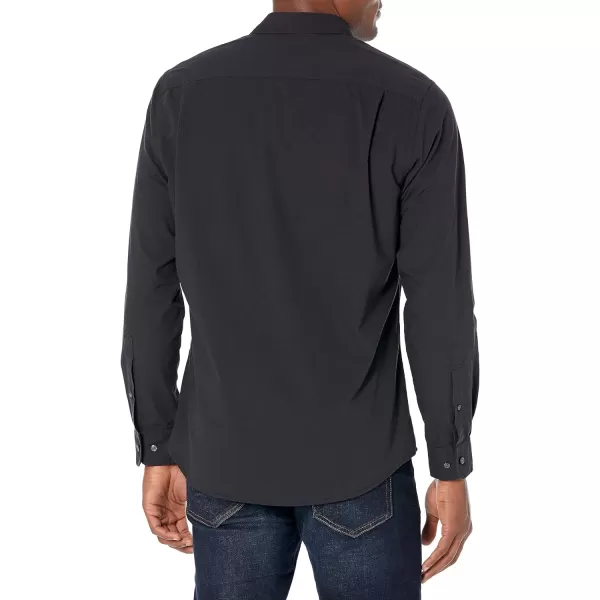 Amazon Essentials Mens SlimFit LongSleeve Poplin ShirtBlack