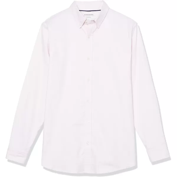 Amazon Essentials Mens SlimFit LongSleeve Stretch Oxford ShirtPale Pink