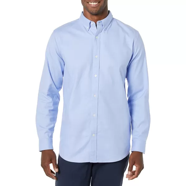 Amazon Essentials Mens SlimFit LongSleeve Stretch Oxford ShirtPowder Blue